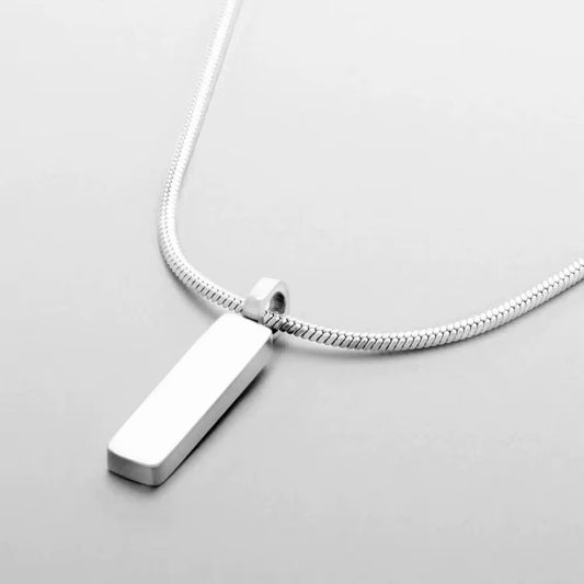 RECTANGLE CHAIN PENDANT NECKLACE