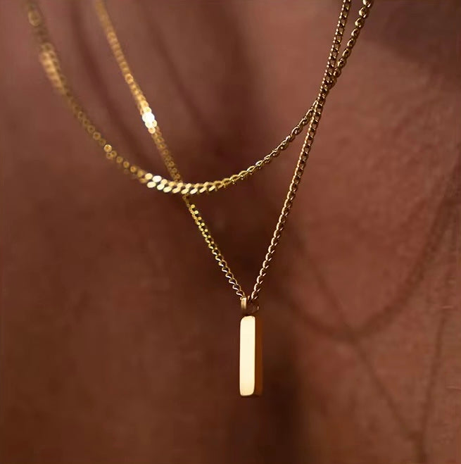 MINIMAL CHAIN PENDANT NECKLACE